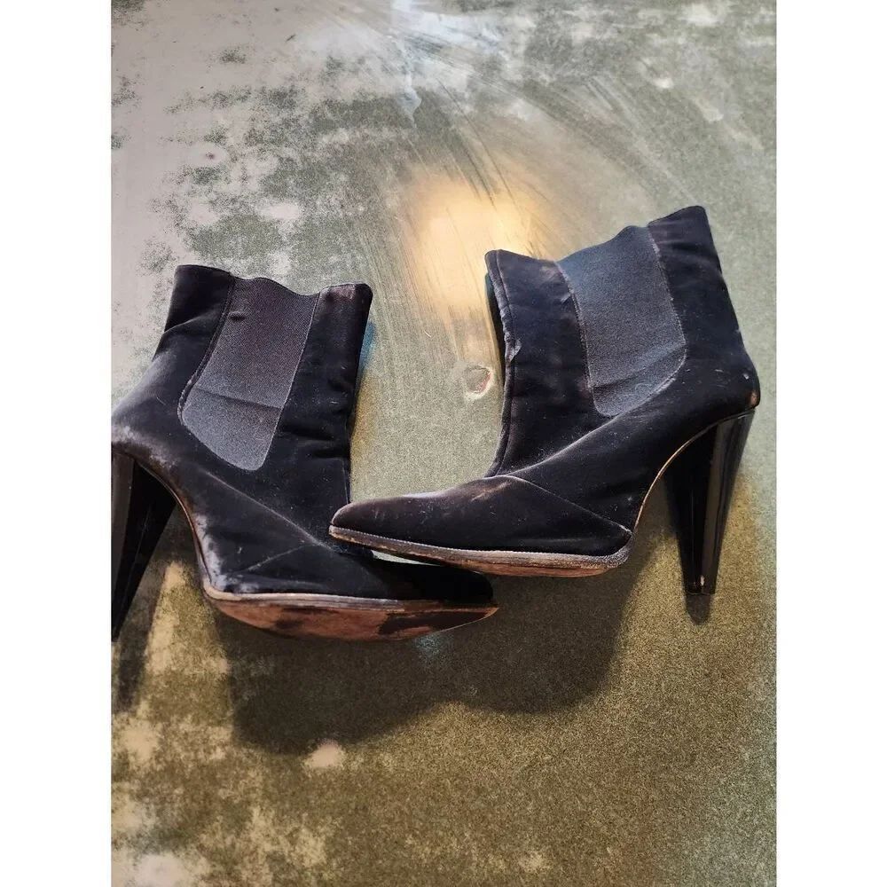 Jenni Kayne Velvet High Heel Ankle Booties sz 40